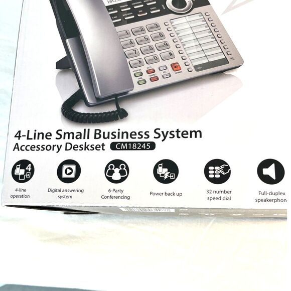 New VTECH 4-Line Business System Extension Deskset CM18245 Use w/ CM18445 - Picture 2 of 5